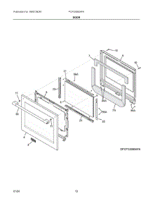 06 - Door parts for Electrolux Range PCFG3080AFA from AppliancePartsPros.com