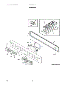 02 - Backguard parts for Electrolux Range PCFG3080AFA from AppliancePartsPros.com