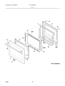 06 - Door parts for Electrolux Range PCFG3080AFB from AppliancePartsPros.com