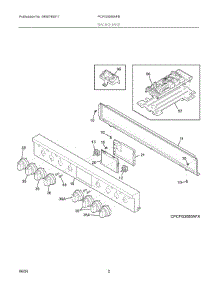 02 - Backguard parts for Electrolux Range PCFG3080AFB from AppliancePartsPros.com