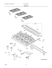 04 - Main Top parts for Electrolux Range PCFG3670AFA from AppliancePartsPros.com