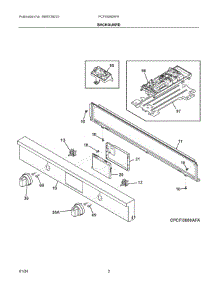 02 - Backguard parts for Electrolux Range PCFI3080AFA from AppliancePartsPros.com