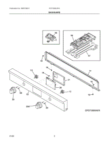 02 - Backguard parts for Electrolux Range PCFI308CAFA from AppliancePartsPros.com