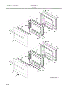 05 - Doors parts for Electrolux Wall Oven PCWD3080AFB from AppliancePartsPros.com