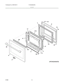 04 - Door parts for Electrolux Wall Oven PCWS3080AFB from AppliancePartsPros.com