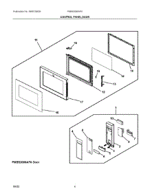 03 - Control Panel,Door parts for Electrolux Microwave PMBS3080AFA from AppliancePartsPros.com