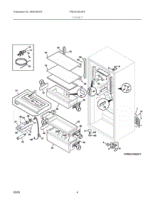 03 - Cabinet parts for Electrolux Refrigerator PRDA1922AF0 from AppliancePartsPros.com