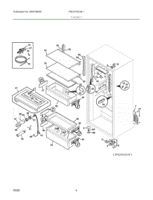 03 - Cabinet parts for Electrolux Refrigerator PRDA1922AF1 from AppliancePartsPros.com