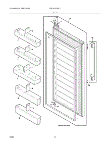 02 - Door parts for Electrolux Refrigerator PRDA1922AF1 from AppliancePartsPros.com