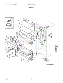 03 - Cabinet parts for Electrolux Refrigerator PRDA1922AF2 from AppliancePartsPros.com