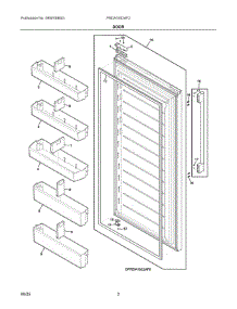 02 - Door parts for Electrolux Refrigerator PRDA1922AF2 from AppliancePartsPros.com