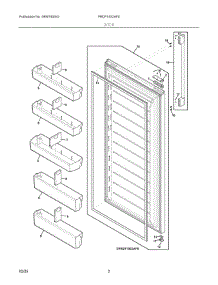 02 - Door parts for Electrolux Refrigerator PRDF1922AF0 from AppliancePartsPros.com