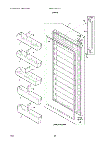 02 - Door parts for Electrolux Refrigerator PRDF1922AF2 from AppliancePartsPros.com