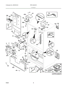 04 - Cabinet parts for Electrolux Refrigerator PRFC2383AF2 from AppliancePartsPros.com