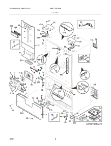04 - Cabinet parts for Electrolux Refrigerator PRFC2383AF9 from AppliancePartsPros.com