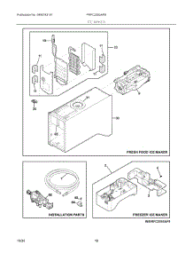 09 - Ice Maker parts for Electrolux Refrigerator PRFC2383AFB from AppliancePartsPros.com