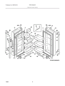 03 - Fresh Food Door parts for Electrolux Refrigerator PRFC2383AFC from AppliancePartsPros.com