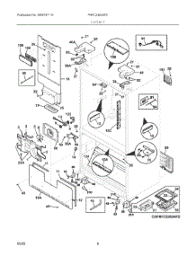 04 - Cabinet parts for Electrolux Refrigerator PRFC2383AFD from AppliancePartsPros.com
