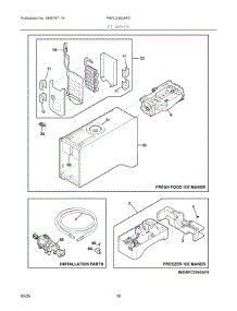 09 - Ice Maker parts for Electrolux Refrigerator PRFC2383AFD from AppliancePartsPros.com