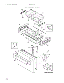 02 - Freezer Drawer, Baskets parts for Electrolux Refrigerator PRFG2383AF1 from AppliancePartsPros.com