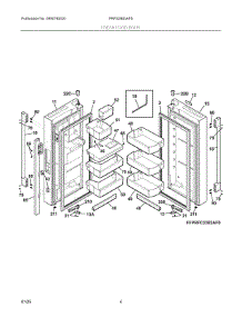 03 - Fresh Food Door parts for Electrolux Refrigerator PRFS2883AF5 from AppliancePartsPros.com