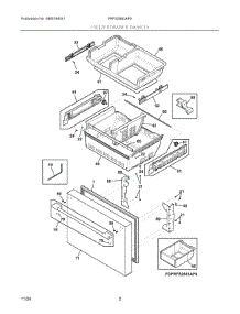 02 - Freezer Drawer, Baskets parts for Electrolux Refrigerator PRFS2883AF9 from AppliancePartsPros.com
