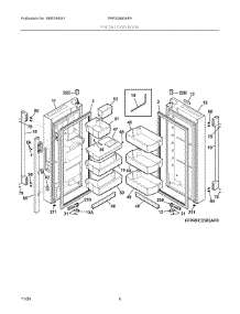 03 - Fresh Food Door parts for Electrolux Refrigerator PRFS2883AF9 from AppliancePartsPros.com