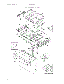 02 - Freezer Drawer, Baskets parts for Electrolux Refrigerator PRFS2883AFB from AppliancePartsPros.com