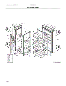 03 - Fresh Food Doors parts for Electrolux Refrigerator PRMC2285AF from AppliancePartsPros.com