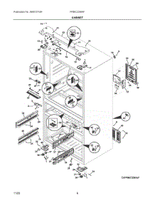 04 - Cabinet parts for Electrolux Refrigerator PRMC2285AF from AppliancePartsPros.com