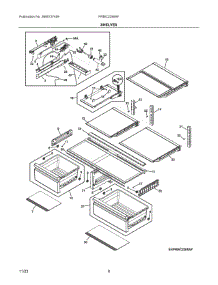 05 - Shelves parts for Electrolux Refrigerator PRMC2285AF from AppliancePartsPros.com