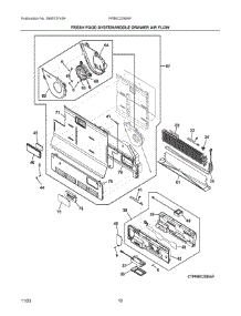 06 - Fresh Food System / Middle Drawer Air Flow parts for Electrolux Refrigerator PRMC2285AF from AppliancePartsPros.com