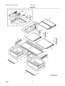 05 - Shelves parts for Electrolux Refrigerator PRMC2285AF01 from AppliancePartsPros.com