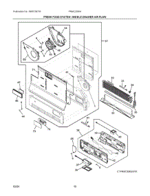 06 - Fresh Food System  /  Middle Drawer Air Flow parts for Electrolux Refrigerator PRMC2285AF02 from AppliancePartsPros.com