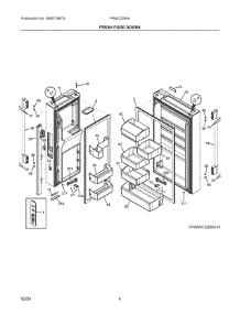 03 - Fresh Food Doors parts for Electrolux Refrigerator PRMC2285AF04 from AppliancePartsPros.com