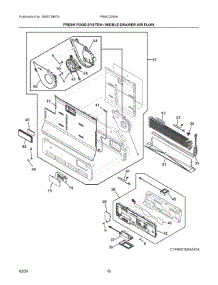 06 - Fresh Food System  /  Middle Drawer Air Flow parts for Electrolux Refrigerator PRMC2285AF04 from AppliancePartsPros.com