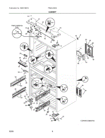 04 - Cabinet parts for Electrolux Refrigerator PRMC2285AF04 from AppliancePartsPros.com