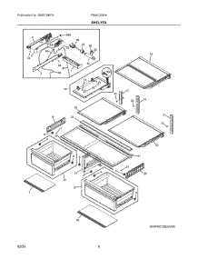 05 - Shelves parts for Electrolux Refrigerator PRMC2285AF04 from AppliancePartsPros.com