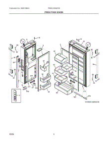 03 - Fresh Food Door parts for Electrolux Refrigerator PRMC2285AF06 from AppliancePartsPros.com