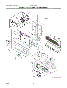 06 - Fresh Food System  /  Middle Drawer Air Flow parts for Electrolux Refrigerator PRMC2285AF06 from AppliancePartsPros.com