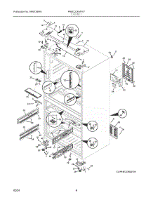04 - Cabinet parts for Electrolux Refrigerator PRMC2285AF07 from AppliancePartsPros.com