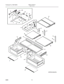 05 - Shelves parts for Electrolux Refrigerator PRMC2285AF07 from AppliancePartsPros.com