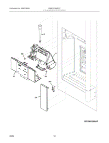 08 - Ice & Water Dispenser parts for Electrolux Refrigerator PRMC2285AF07 from AppliancePartsPros.com