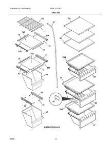 05 - Shelves parts for Electrolux Refrigerator PRSC2222AF2 from AppliancePartsPros.com