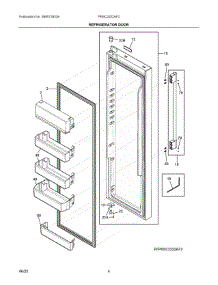 03 - Refrigerator Door parts for Electrolux Refrigerator PRSC2222AF2 from AppliancePartsPros.com