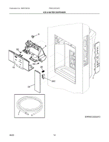 08 - Ice & Water Dispenser parts for Electrolux Refrigerator PRSC2222AF2 from AppliancePartsPros.com