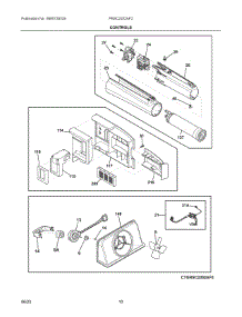06 - Controls parts for Electrolux Refrigerator PRSC2222AF2 from AppliancePartsPros.com