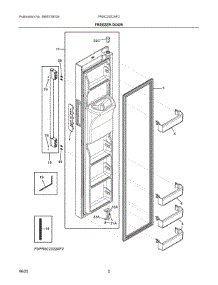 02 - Freezer Door parts for Electrolux Refrigerator PRSC2222AF2 from AppliancePartsPros.com