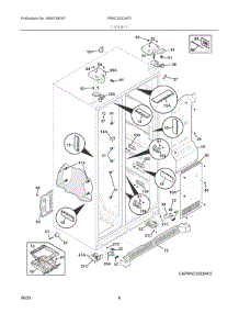 04 - Cabinet parts for Electrolux Refrigerator PRSC2222AF3 from AppliancePartsPros.com