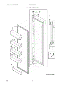 03 - Refrigerator Door parts for Electrolux Refrigerator PRSC2222AF3 from AppliancePartsPros.com